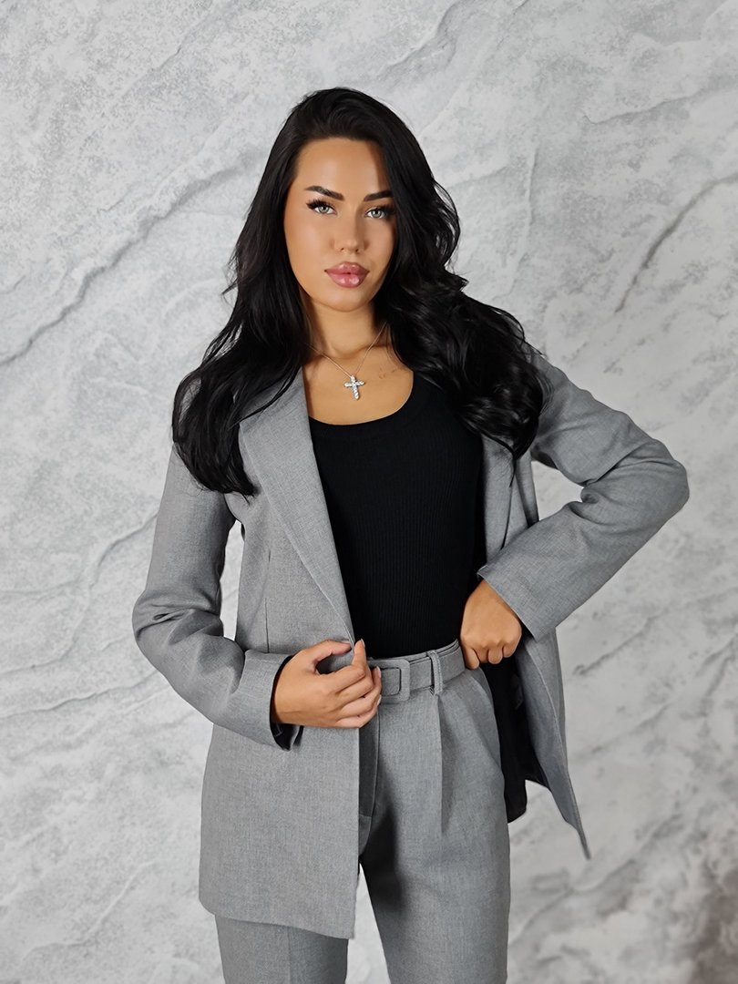 Костюм Naiif пиджак и брюки серый, фотография №5