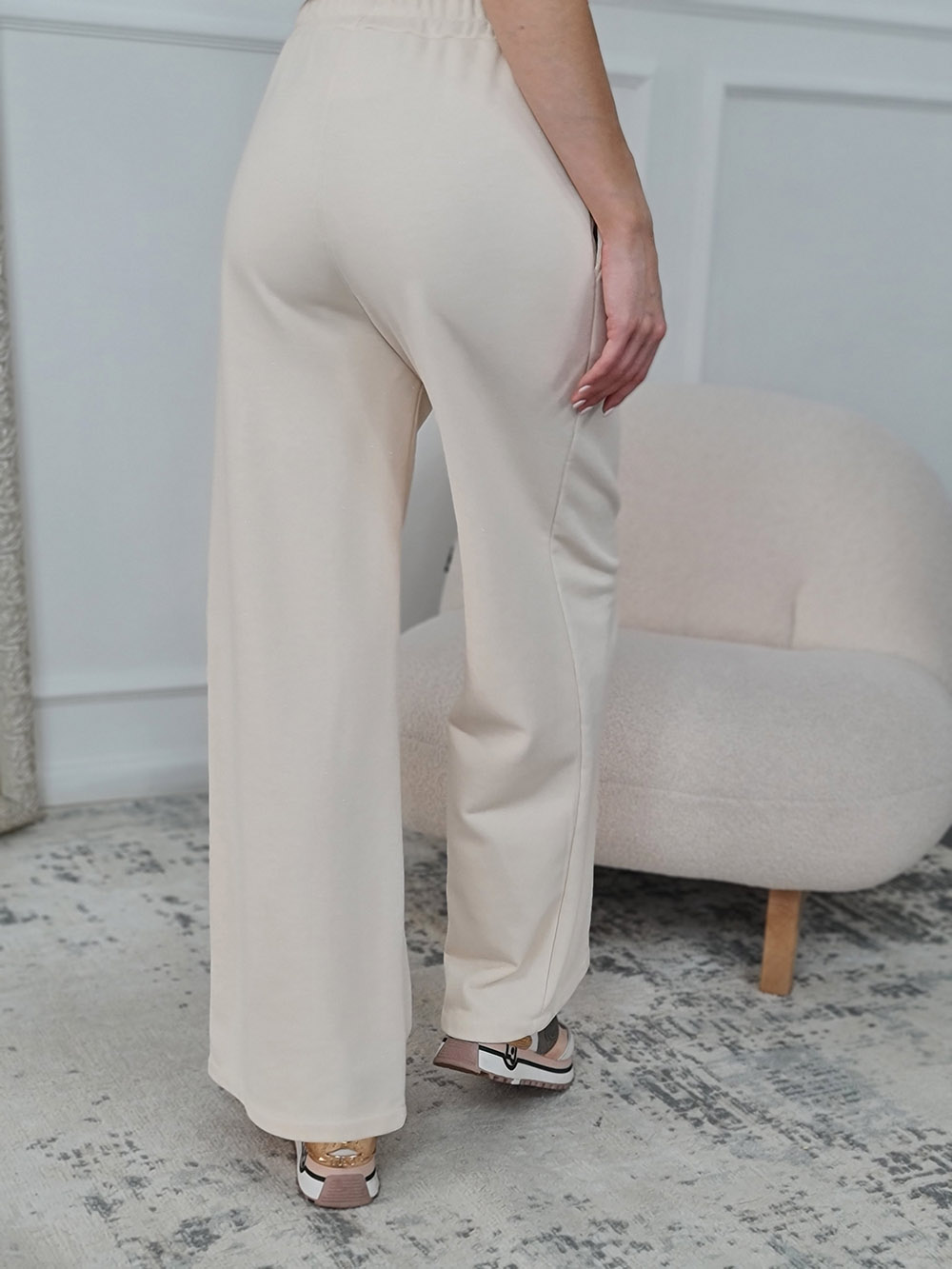 Брюки MOOIJ с блестками кремовые, фотография №3