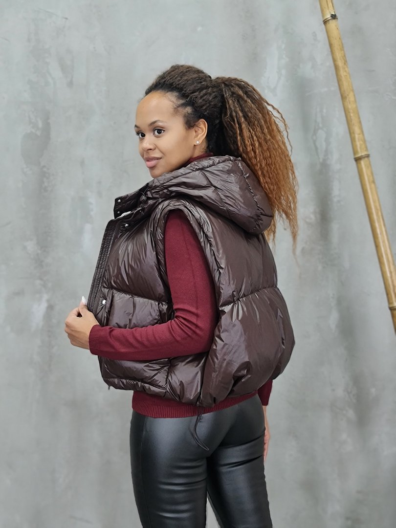 Куртка Vicolo натуральный пух шоколад, фотография №6