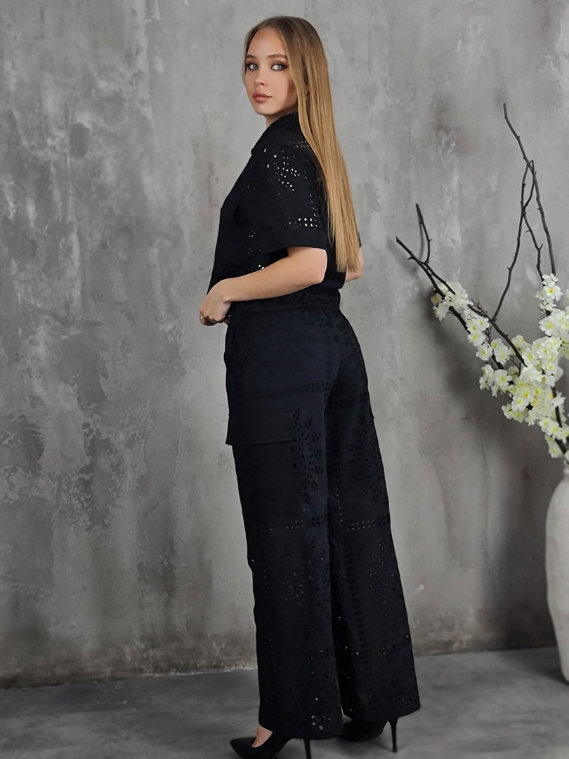 Костюм MIHO'S рубашка и брюки черный, фотография №3