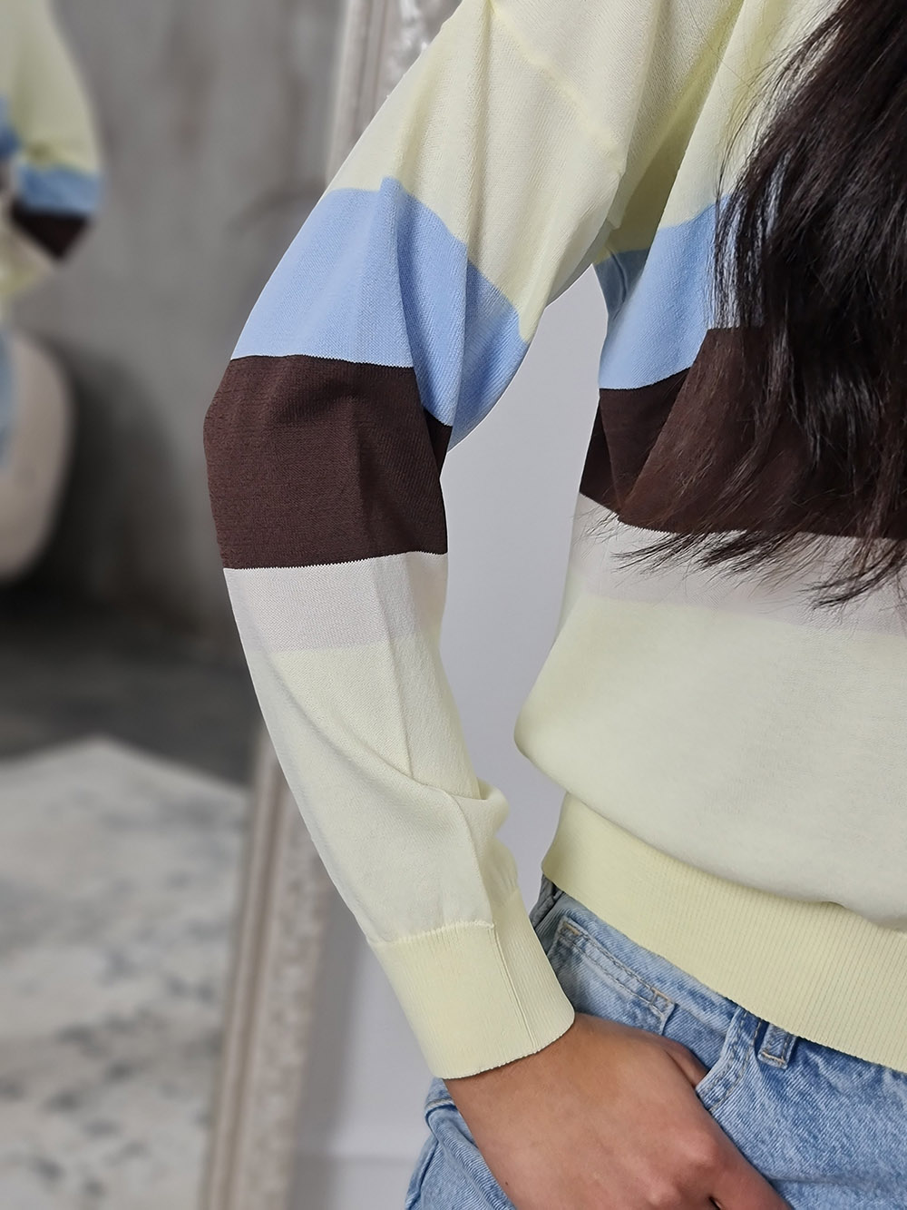 Поло Vicolo в полоску желтое , фотография №5