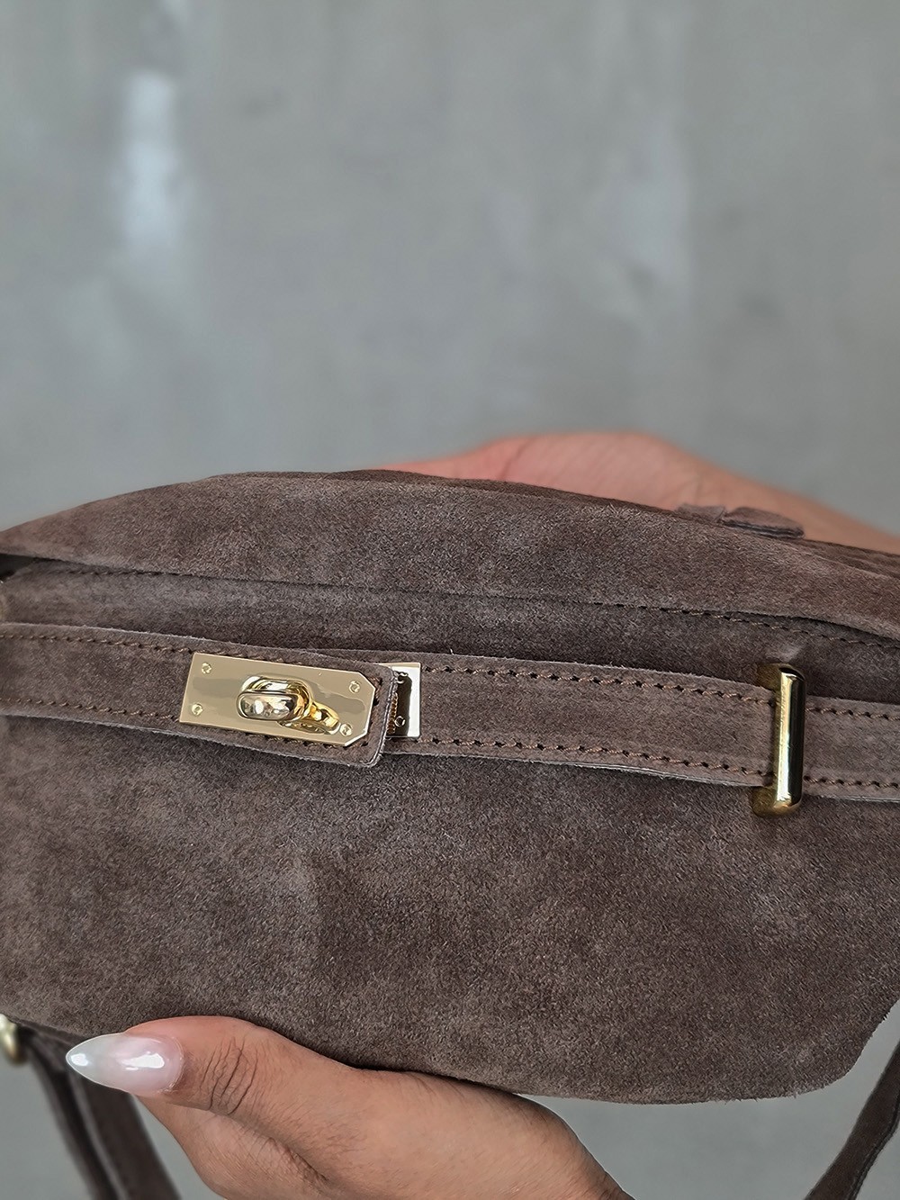 Сумка My Little Italy натуральная замша шоколад, фотография №4