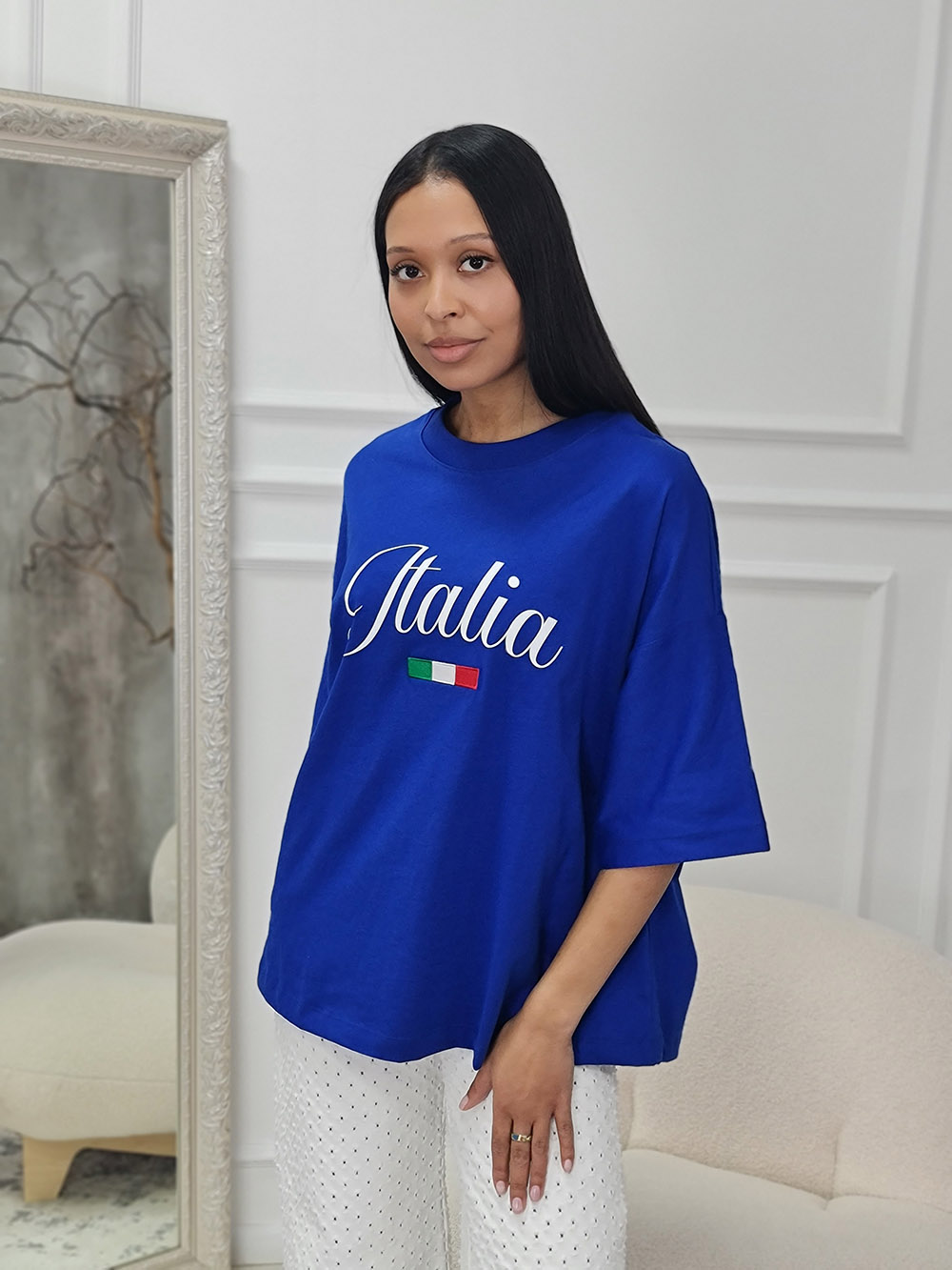 Футболка Barbara Alvisi "ITALIA" синяя , фотография №2