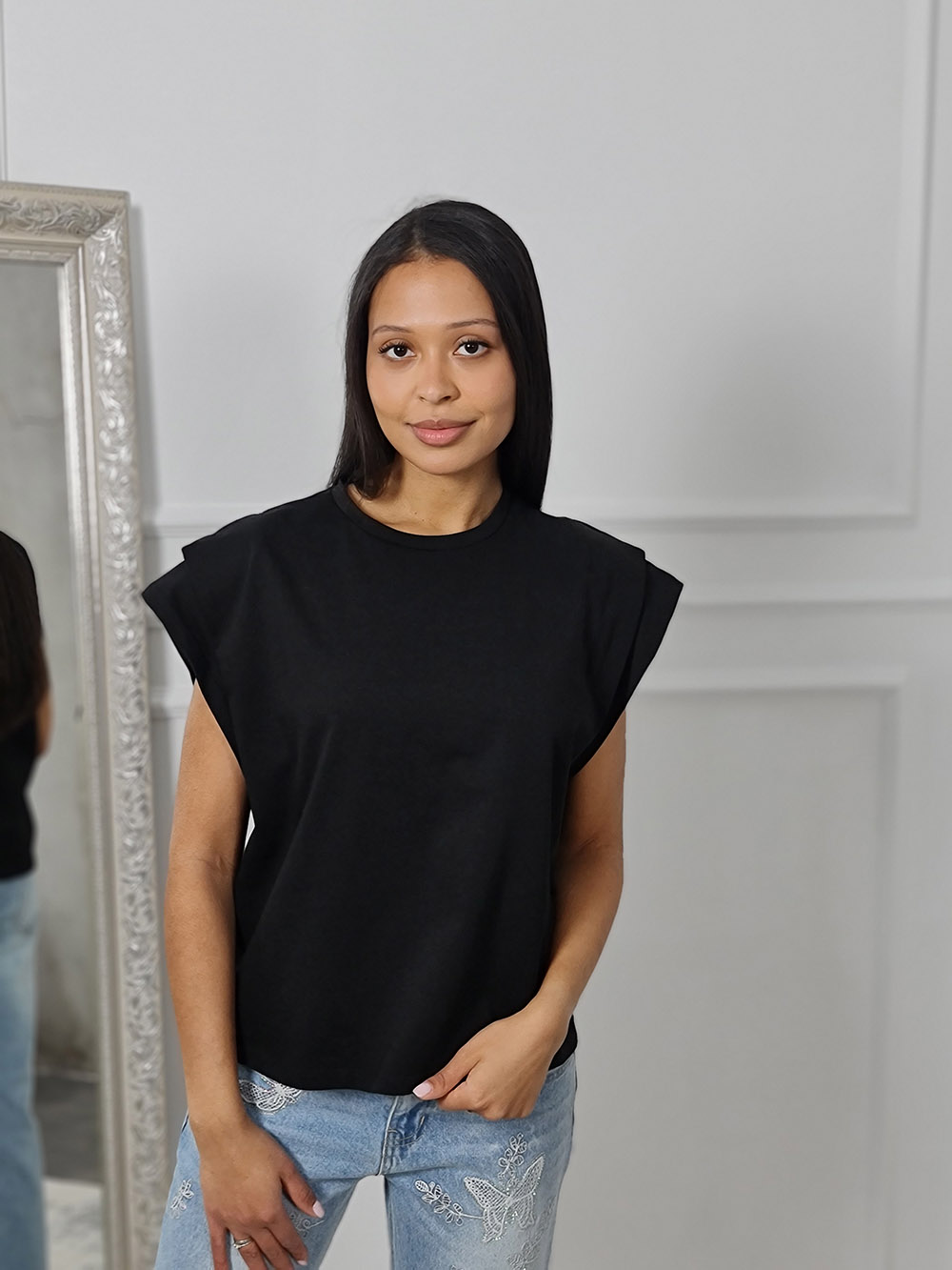 Футболка Souvenir двойной рукав черная , фотография №1