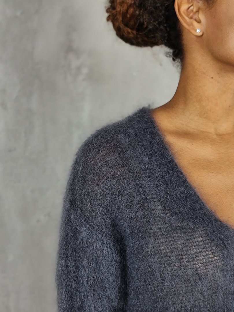 Кардиган Elegance бэби мохер серый , фотография №2