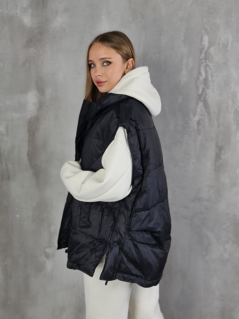 Жилет My Star Collection oversize чёрный, фотография №2