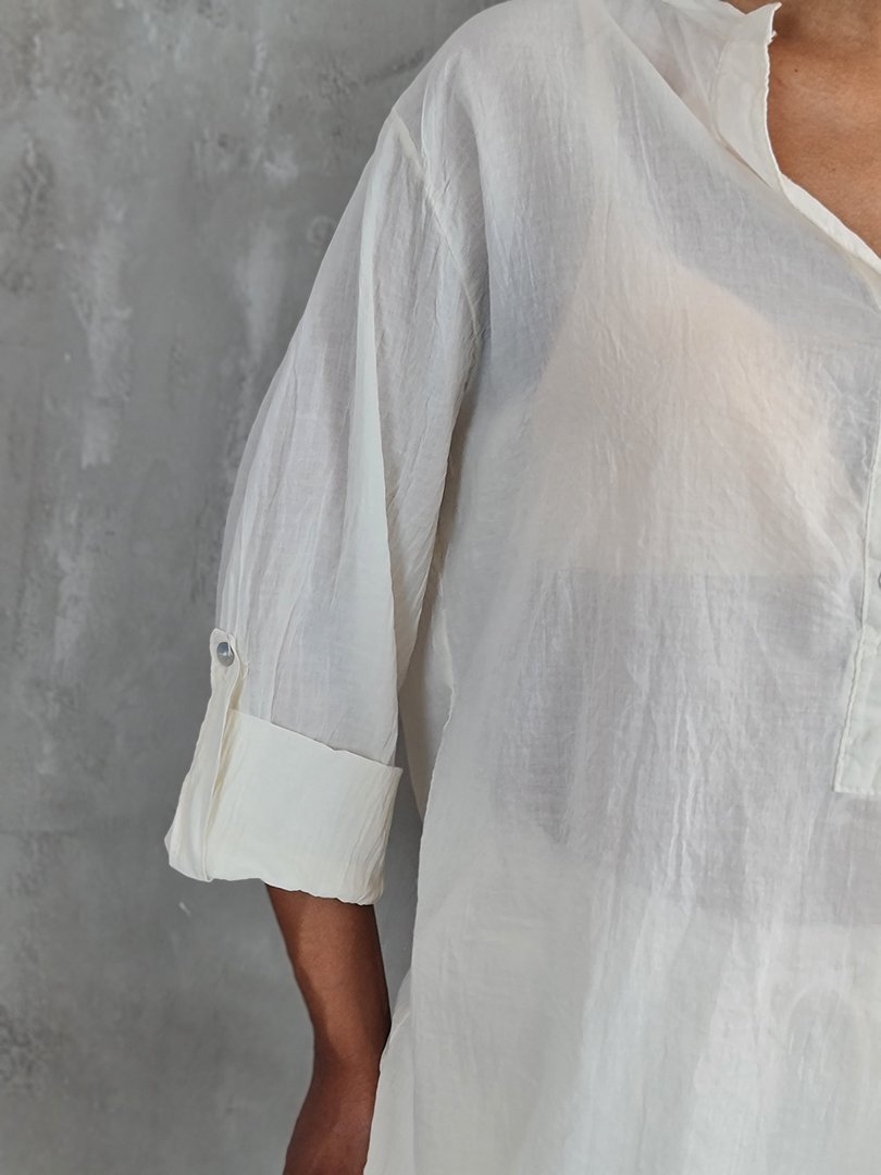 Рубашка STAR с кружевом на спине кремовая, фотография №4