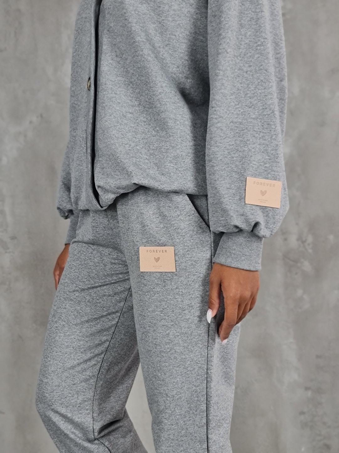 Костюм ONE LOVE кардиган и джоггеры серый, фотография №4