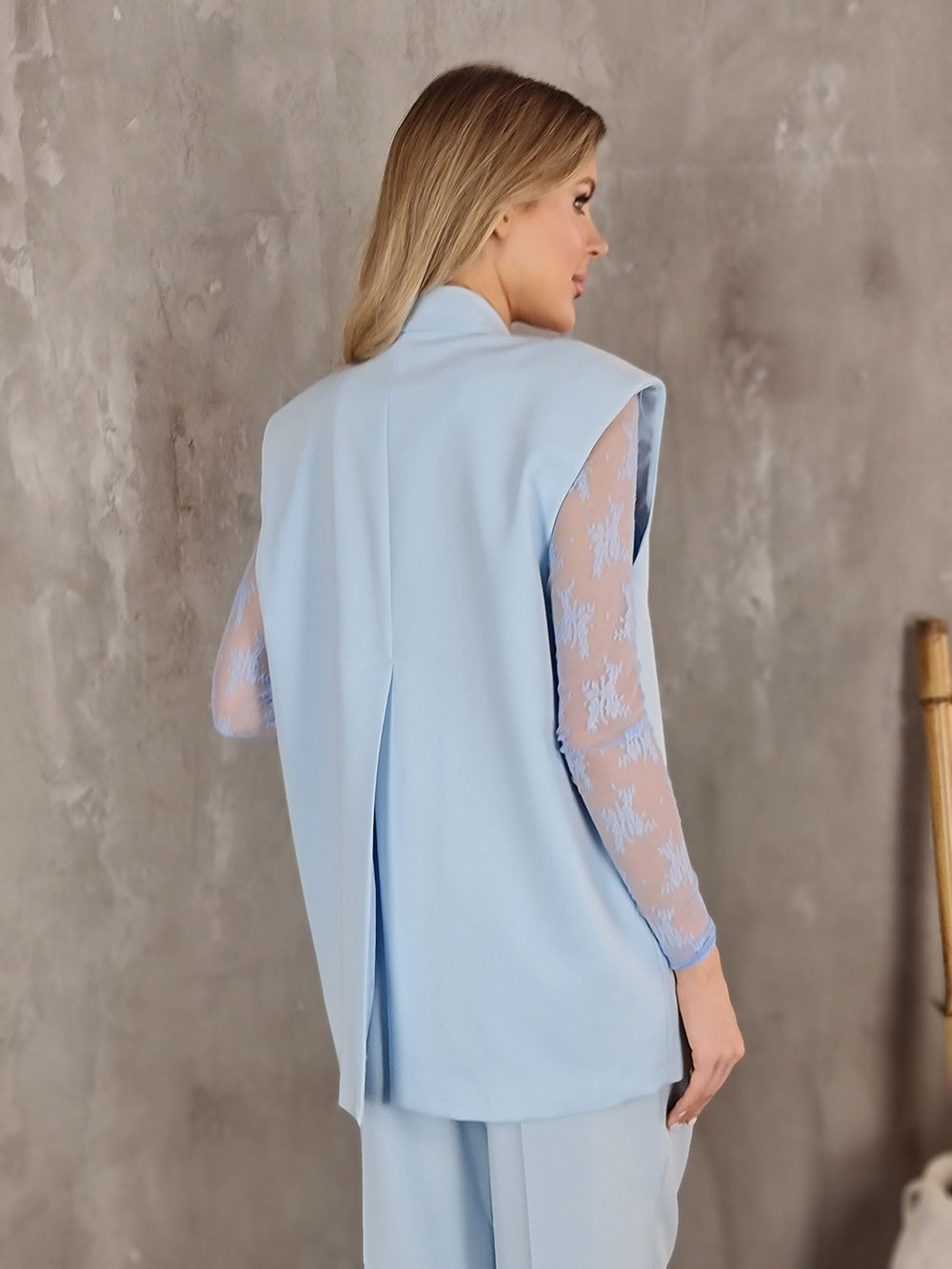 Жилет Imperial двубортный голубой, фотография №3