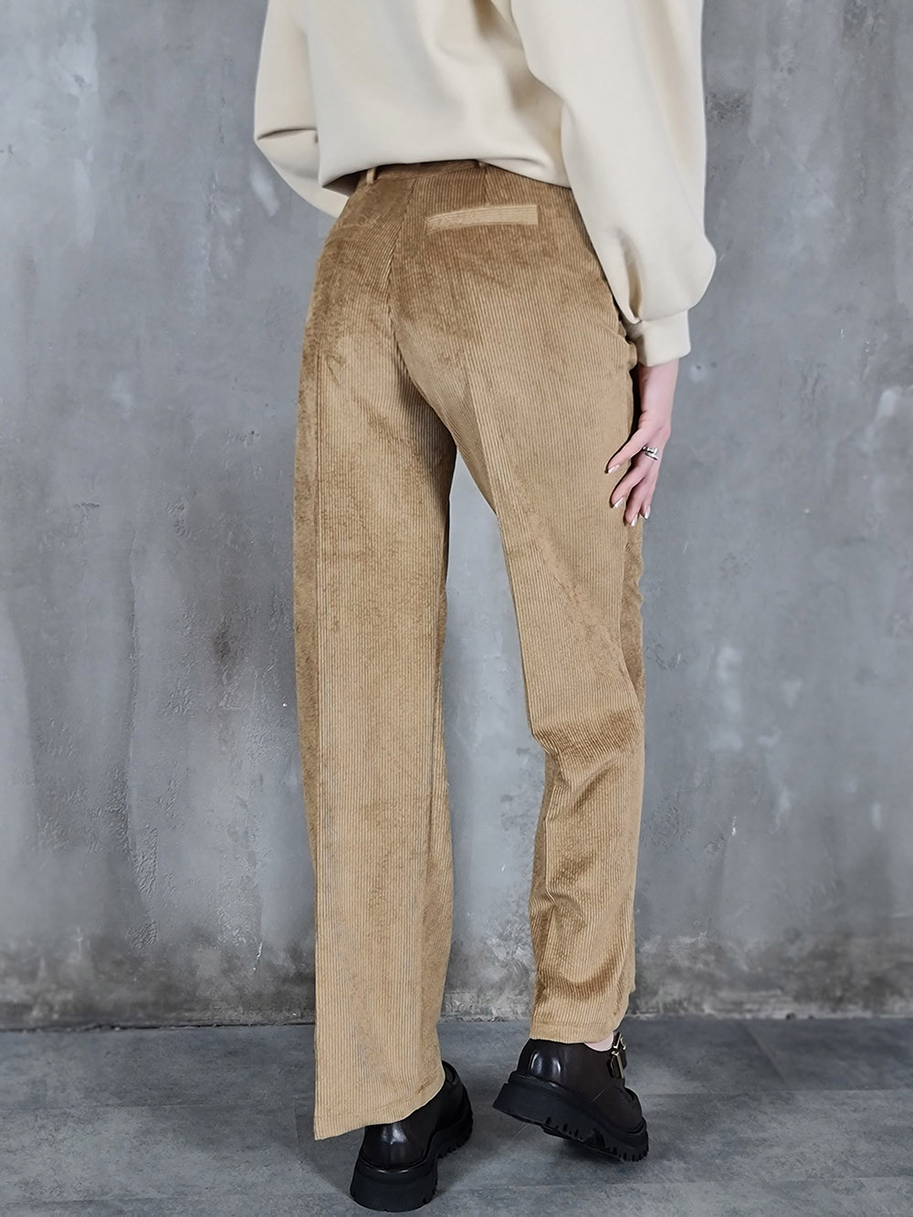 Imperial брюки вельветовые на молнии карамель, фотография №4