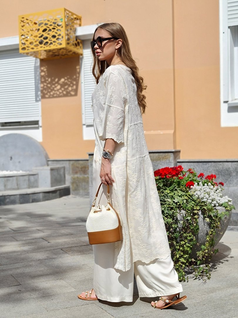 Сумка кисет Leather Country с плетеной вставкой карамель, фотография №4