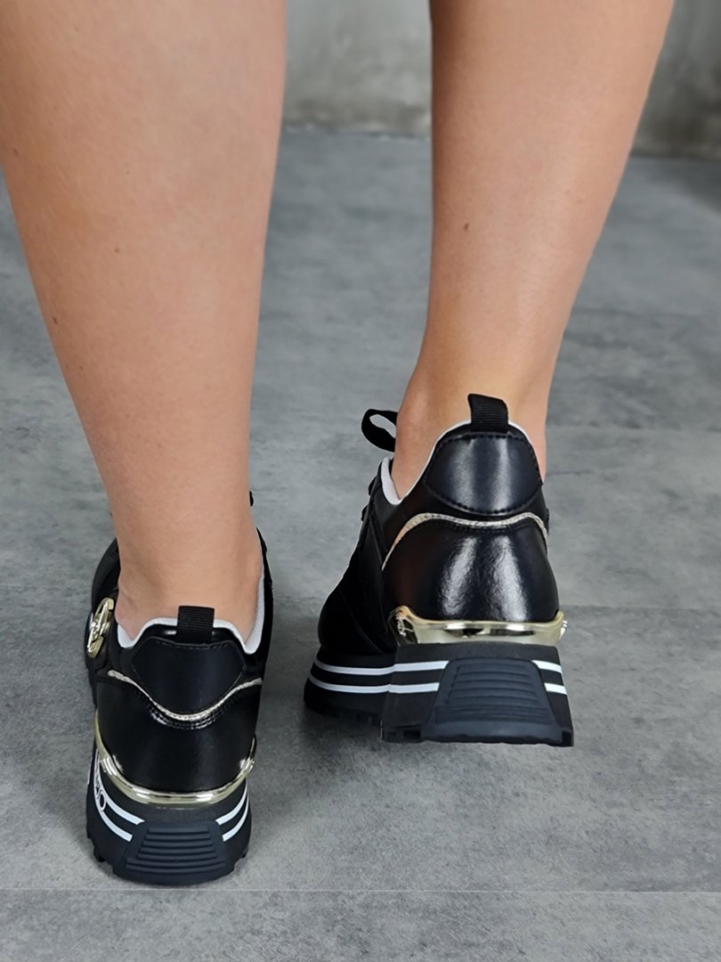 Кроссовки Liu Jo с золотыми вставками черные, фотография №4