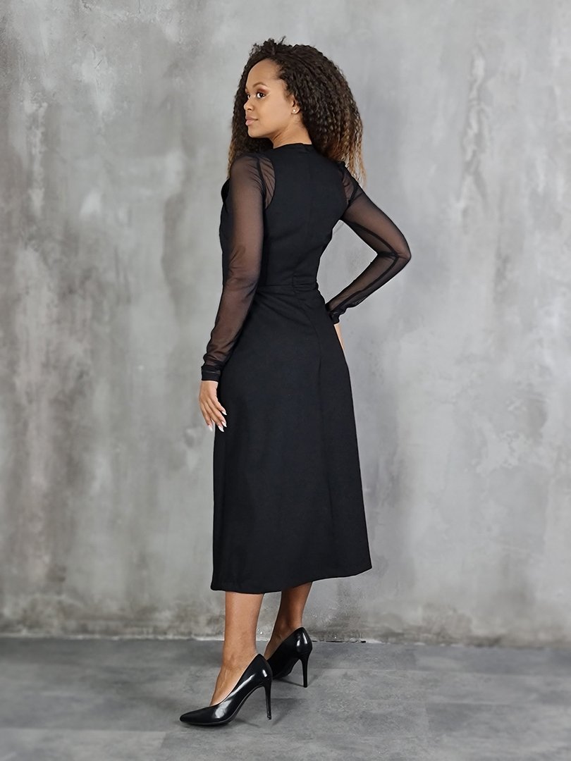 Комплект Imperial блузка сетчатая и платье чёрный, фотография №2