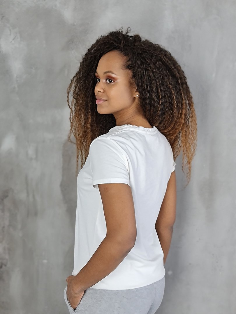 Футболка Vicolo с принтом  "Ёжик"  белая, фотография №3