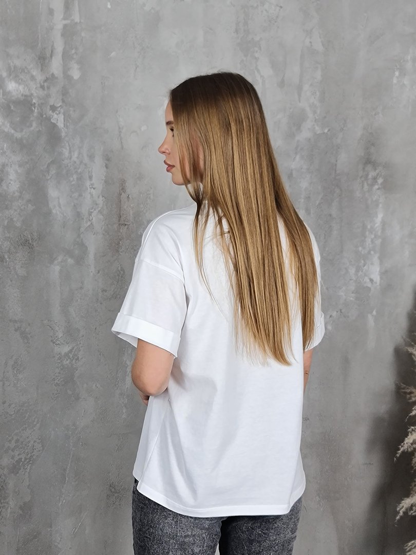 Футболка Imperial с цветком белая, фотография №3