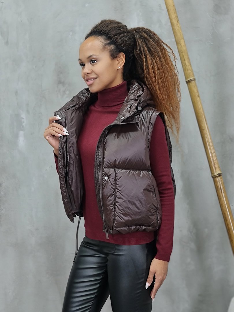 Куртка Vicolo натуральный пух шоколад, фотография №5