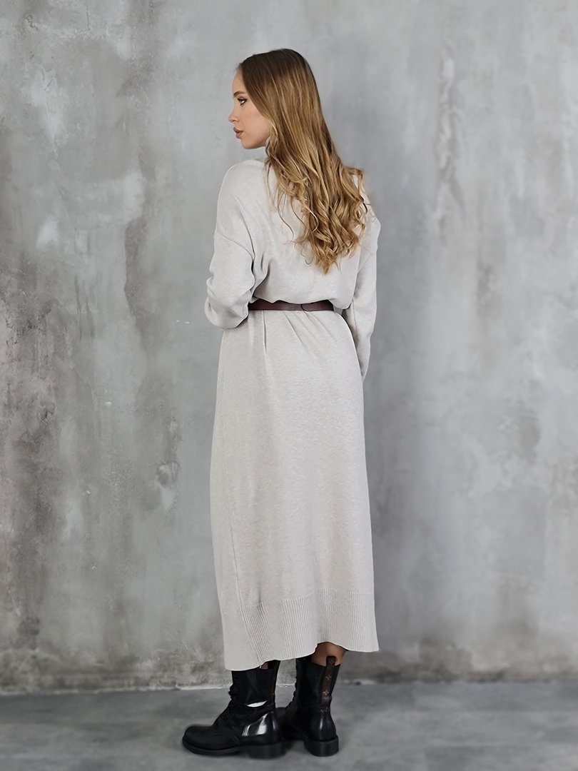 Платье CLOTHÉ вязаное макси кремовое , фотография №2