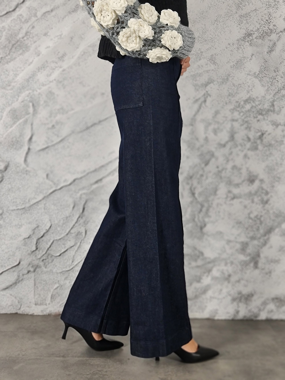 Джинсы Miss Bonbon темно-синие со стрелками, фотография №3