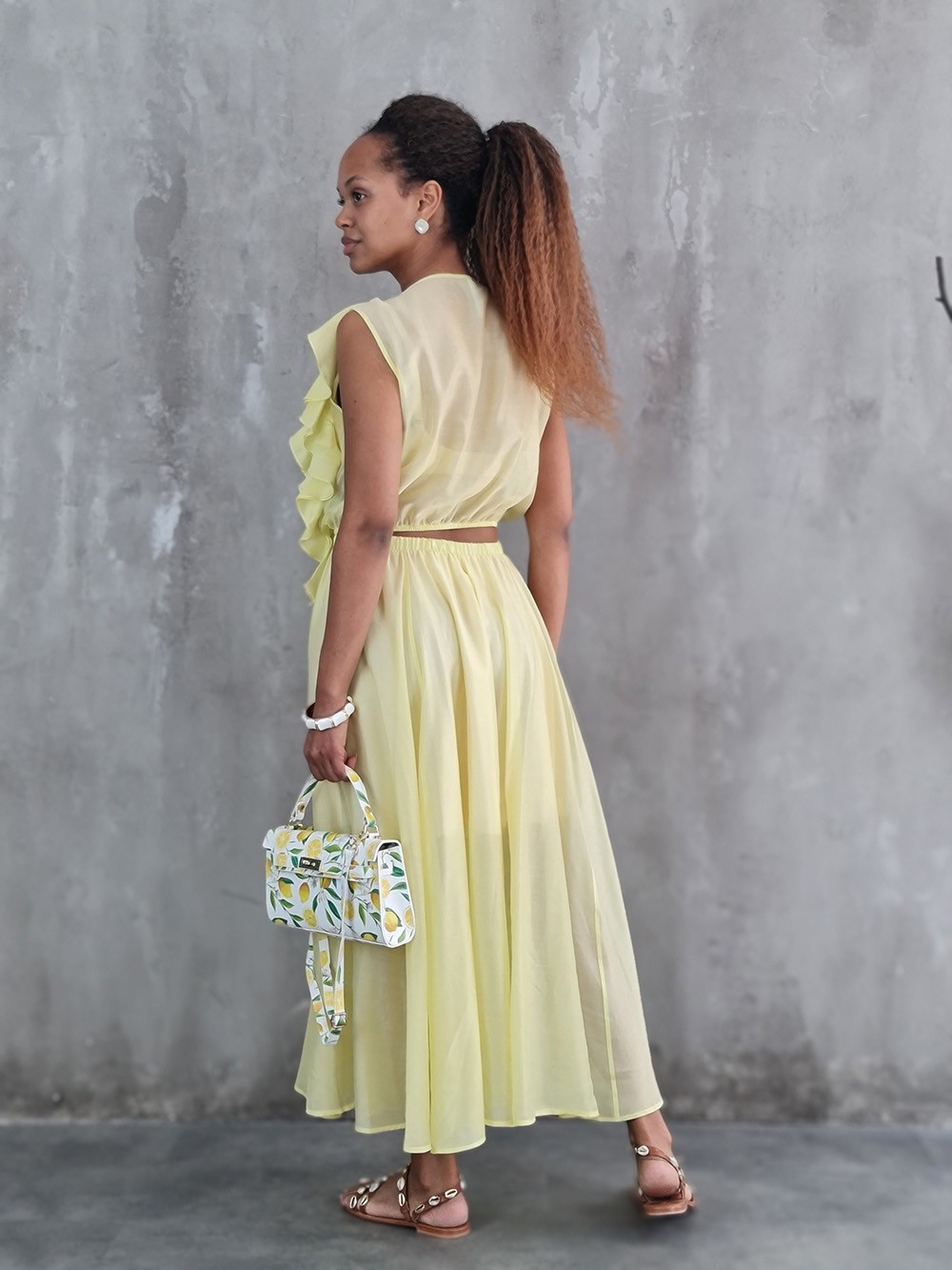 Костюм Imperial топ и юбка желтый, фотография №3