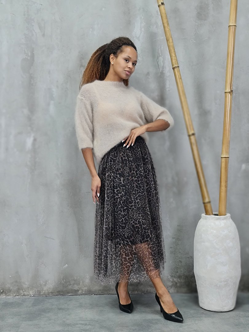 Джемпер Adele & Beautty tricot бэби мохер бежевый, фотография №2