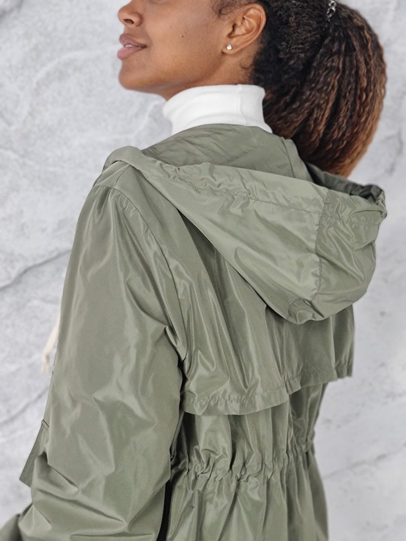 Ветровка Please удлиненная хаки, фотография №4