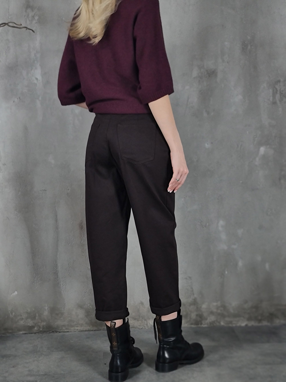 Брюки Imperial с ремнем шоколад, фотография №3