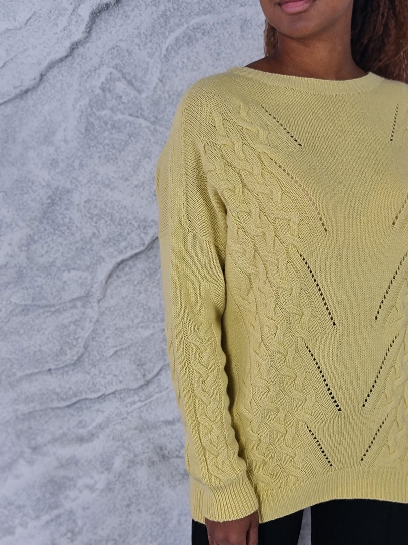 Джемпер Barbara Alvisi с вышитыми вставками желтый, фотография №4