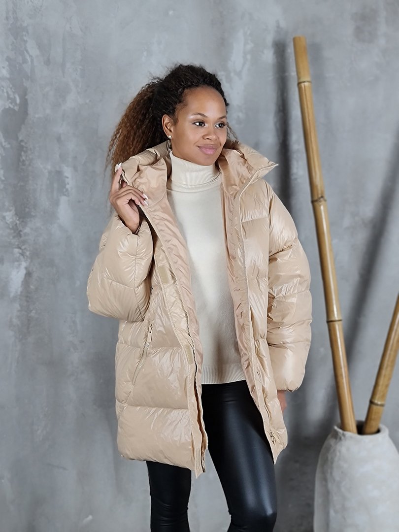 Куртка Vicolo натуральный пух бежевая, фотография №1