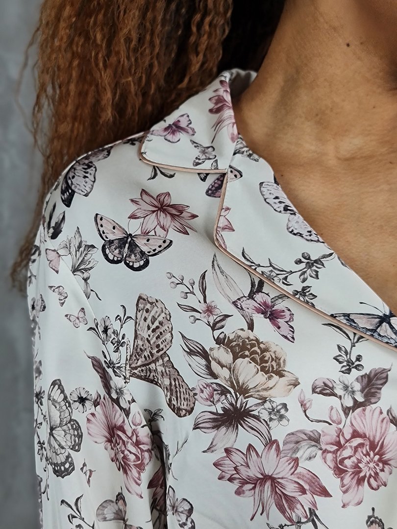 Костюм CLOTHÉ с розовыми бабочками кремовый, фотография №7