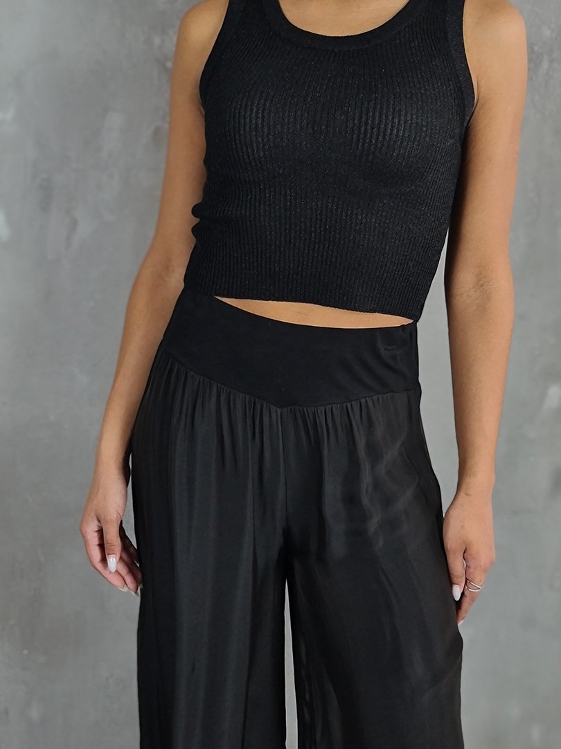 Брюки CLOTHÉ свободные на резинке чёрные, фотография №4