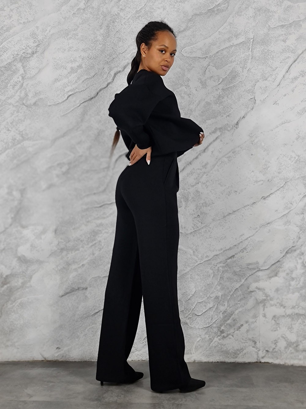 Костюм Rosa Shock с декором на вороте черный, фотография №2