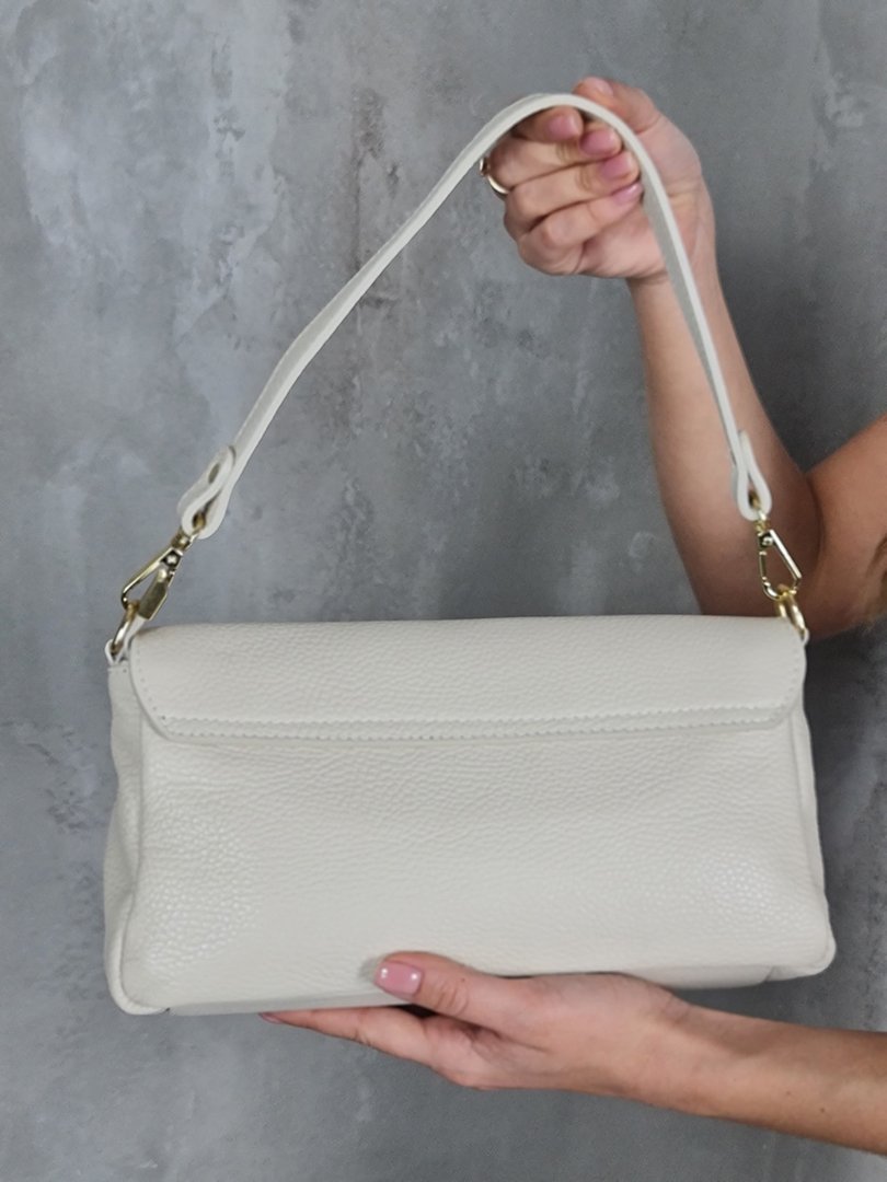 Сумка My Little Italy с золотой деталью бежевая , фотография №5