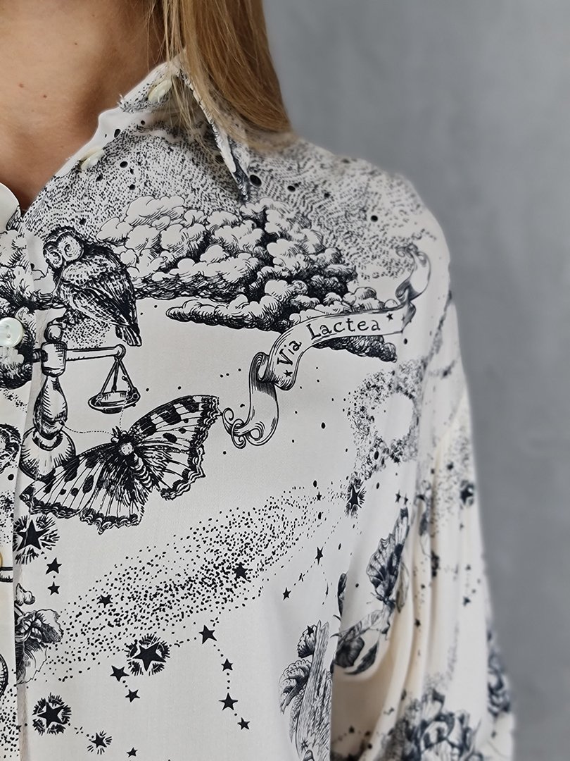 Рубашка Imperial с рисунками молочная (кремовая), фотография №6