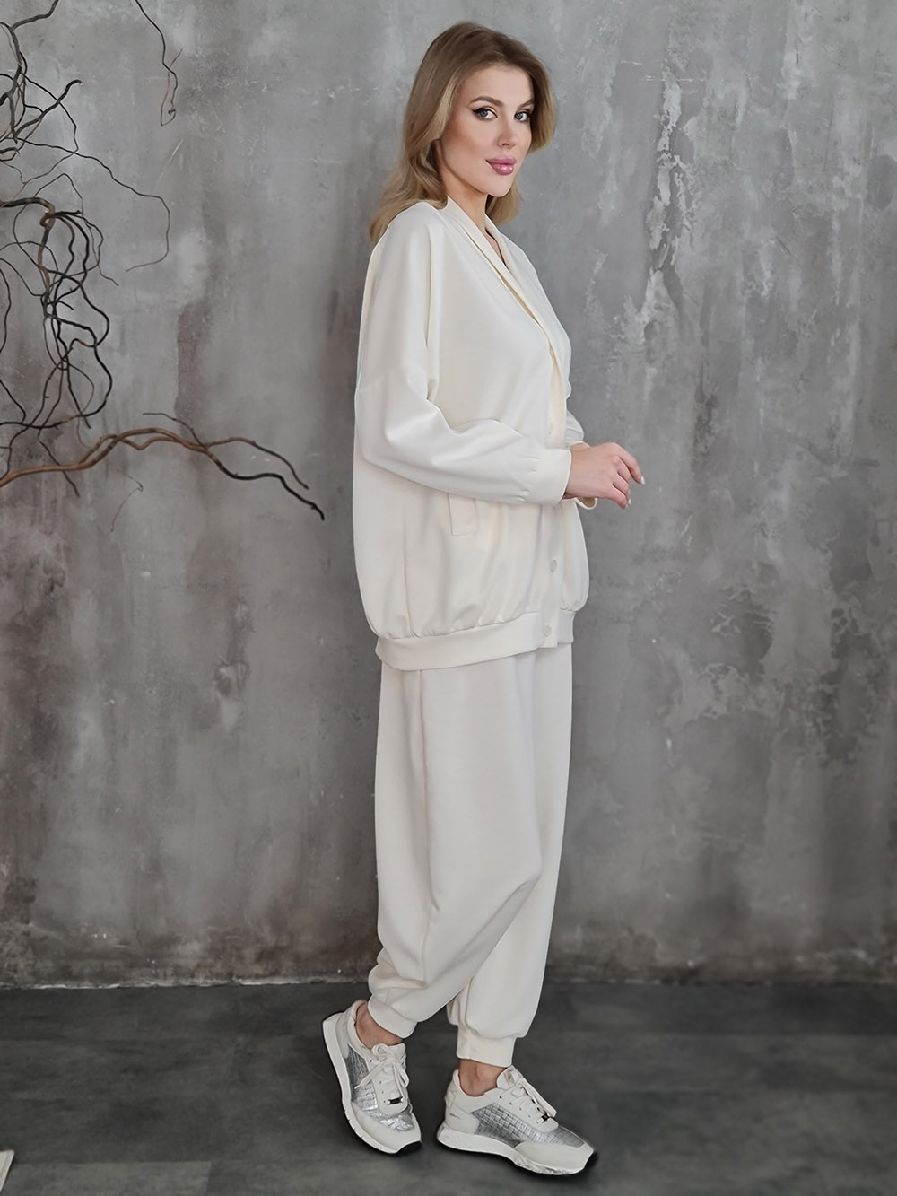 Костюм Imperial кардиган брюки молочный  , фотография №2