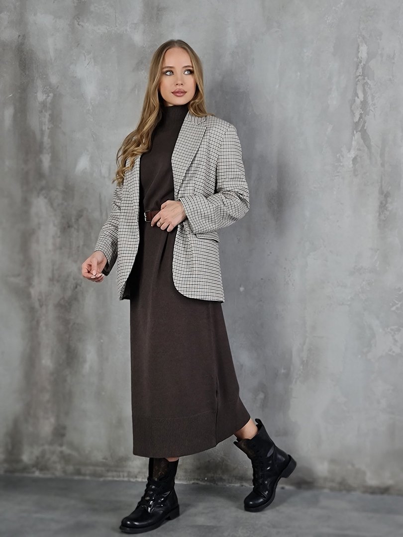 Пиджак Imperial в клетку песочный, фотография №5