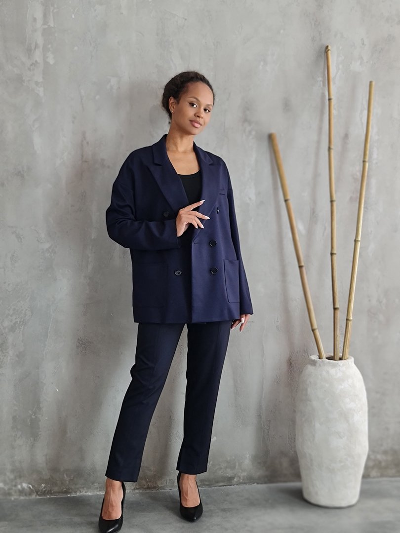 Пиджак Imperial с двумя карманами, 6 пуговиц темно-синий, фотография №2