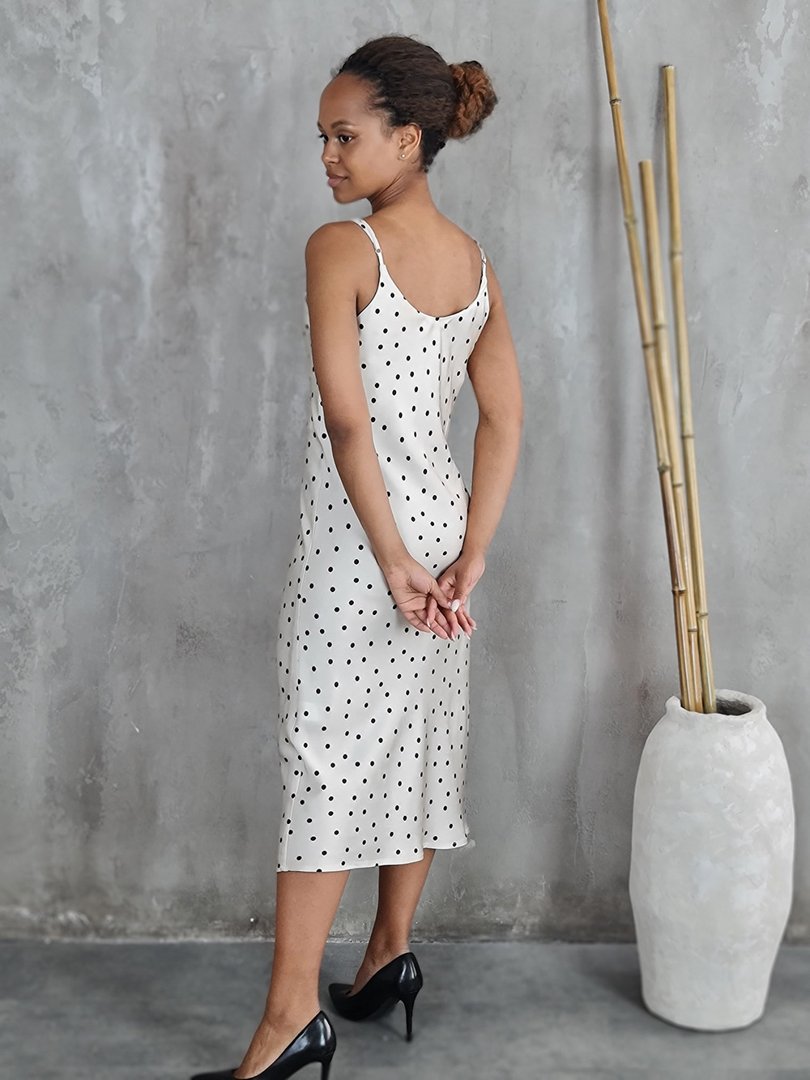Сарафан Vicolo в черный горошек молочный, фотография №5