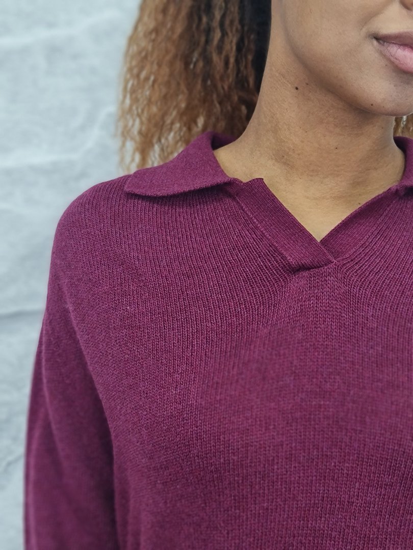 Поло Vicolo с кашемиром бордо, фотография №3