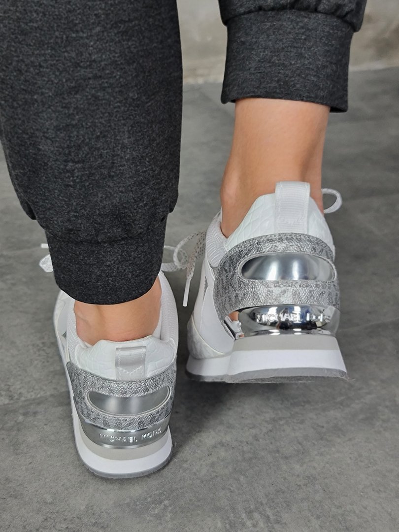 Кроссовки Michael Kors с серебром белые , фотография №5