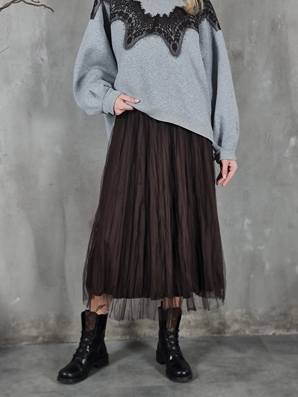 Юбка Mitica&Co. на резинке фатиновая шоколад, фотография №1