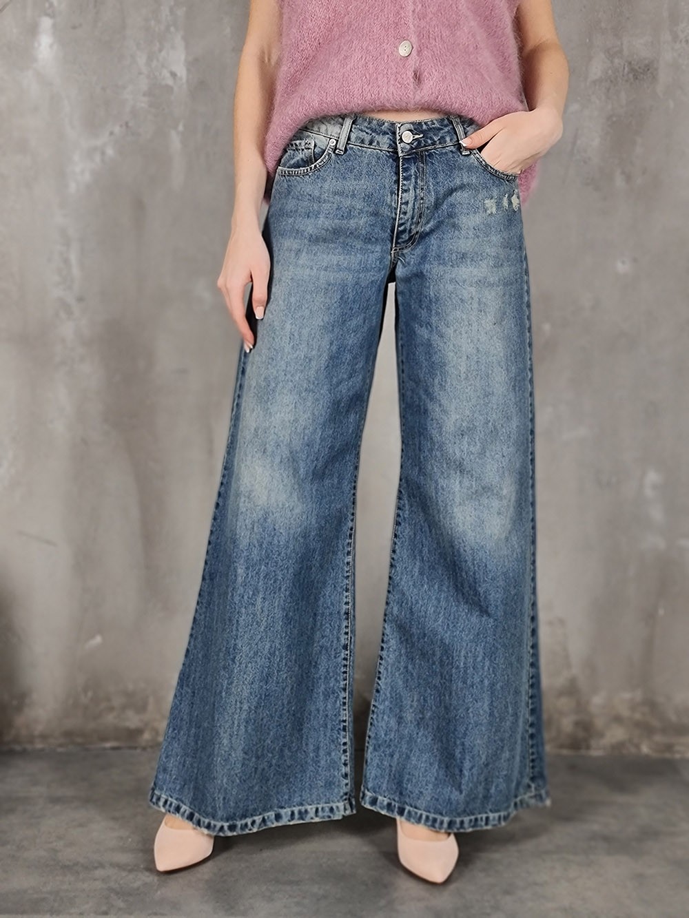 Джинсы Philia loft с потертостями синие, фотография №1