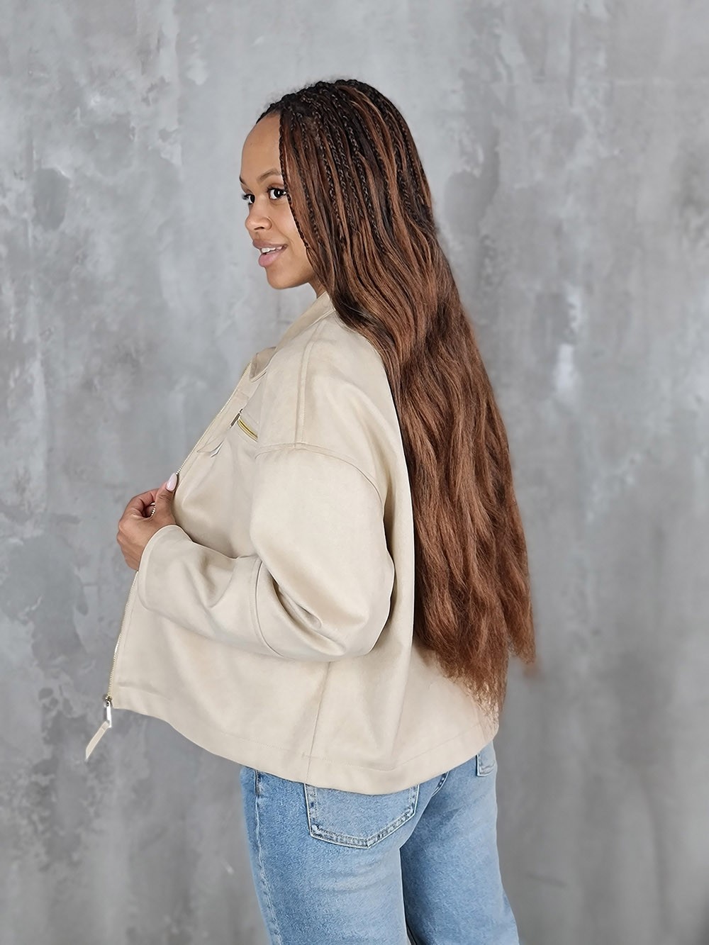 Бомбер CLOTHÉ замшевый бежевый , фотография №4