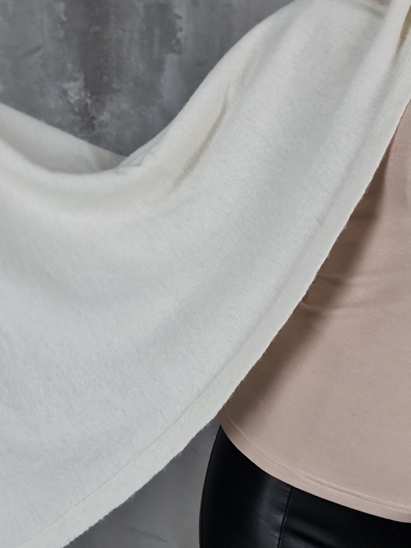 Палантин CASHMERE с кашемиром белый, фотография №2