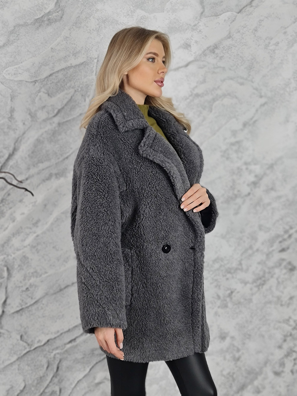 Шуба KOTHE укороченная серая, фотография №2