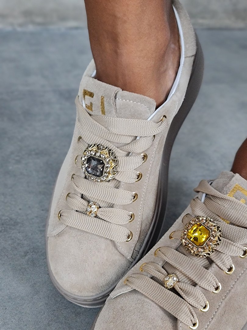 Кеды GIO+ с камнем бежевые, фотография №4