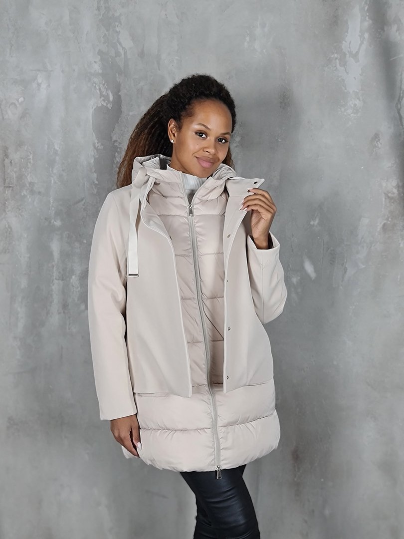 Куртка Ellen Rose комбинированная молочная , фотография №1