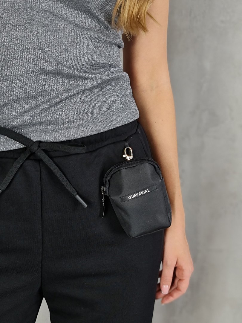 Брюки Imperial спортивные с сумочкой черные, фотография №2