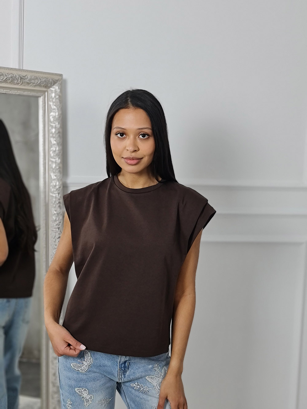 Футболка Souvenir двойной рукав шоколад , фотография №1