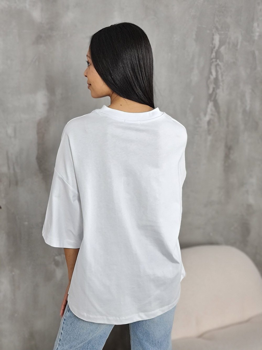 Футболка Barbara Alvisi "MILANO" белая, фотография №3