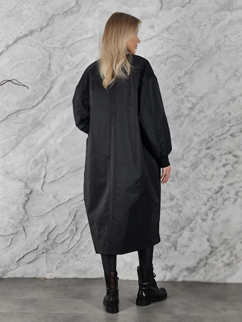 Пальто утепленное Imperial черное, фотография №4